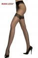 Music Legs: collant con disegno slip e balze.