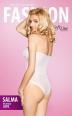 xSalma bianco -  body in tulle con nastro in vita e al collo.