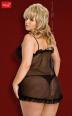 Softline - Babydoll in tulle con merletti e perizoma Kaya Plus Size
