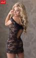 Softline - Chemise e perizoma Veronica. Nero