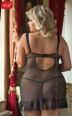Softline - Chemise e perizoma 'Bianca' Plus Size. Nero