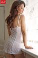Softline - Chemise e perizoma Lilith. Bianco