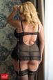 Softline - Corsetto e perizoma Dafne Plus Size. Nero