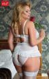 Softline - Chemise e perizoma Adel Plus Size. Bianco
