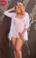 Chemise e perizoma Laura Plus Size. Bianco
