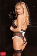 Body domestica sexy in tulle con pizzo.