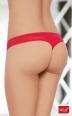 Tanga brasiliano aperto con strass. Rosso.