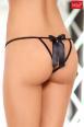 Softline - Tanga aperto con fiocchi. Nero