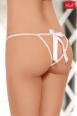 Softline - Tanga aperto con fiocchi. Bianco