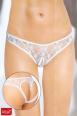 Softline - Mutandine in pizzo con apertura a cuore. Bianco