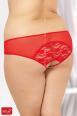 Softline - Slip rossi aperti al cavallo con inserti in pizzo e fiocch