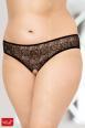 Softline - Mutandine aperte in pizzo. Nero