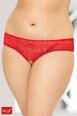 Softline - Mutandine aperte in pizzo. Rosso XL