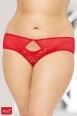 Softline - Slip rosso con stringature posteriori.