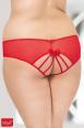 Softline - Slip rosso con stringature posteriori.