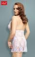Carmen - Chemise in pizzo con perizoma. Bianco