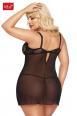 Chemise CORNELIA in tulle e pizzo. Plus size