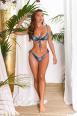Bikini blu petrolio a triangolo con slip brasiliano