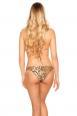 Bikini Leopardato con Scollo a V e Dettagli Oro