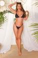 Bikini set 2 pezzi brasiliana nero con dettagli glitterati.