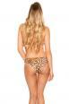 Bikini oro con stampa animalier e spilla decorativa