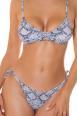 Bikini set 2 pezzi brasiliana con stampa pitonata.