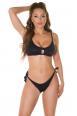 Bikini set 2 pezzi in tessuto metallizzato. Nero