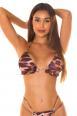Top bikini a triangolo Koucla con volant. Leopardato.