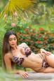 Top bikini a triangolo Koucla con volant. Leopardato.