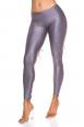 Leggings effetto bagnato con allacciatura posteriore. Grigio.