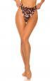 Slip bikini a vita alta leopardato.