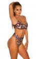 Slip bikini a vita alta leopardato.