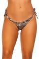 Tanga bikini brasiliano pitonato con lacci laterali.