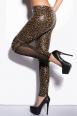 Leggings leopardati KouCla con inserti in microrete.
