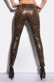 Leggings leopardati KouCla con inserti in microrete.