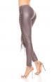 Leggings con allacciature anteriori. Grigio.