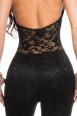Tuta Intera Nera con Pizzo e Schiena Scoperta