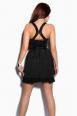 Vestito in organza con paillettes. Nero