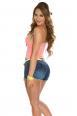 Top con fettuccia decorativa. Salmone