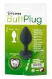 Plug in silicone con zircone a forma di cuore.
