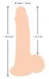 Dildo Nature Skin con pelle movibile. 19 cm