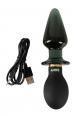 Double plug in silicone e vetro con vibrazione. Ricaricabile