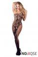 Catsuit a rete con taglio asimmetrico.