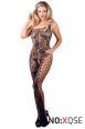 Catsuit a rete con taglio asimmetrico.