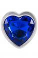 Plug in metallo con gemma a cuore effetto glamour