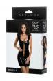 Vestito in Wetlook con aperture stringate.