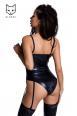 Body con reggicalze e stringatura anteriore.