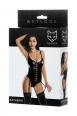 Body con reggicalze e stringatura anteriore.