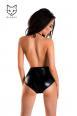 Body in Wetlook e microrete con decori floreali.