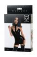 IVY - Abito in tessuto Wetlook con elementi in pizzo.